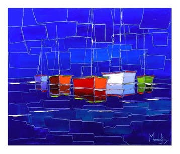 Caroline Mandrafina - Pfleger  Outremer et cobalt