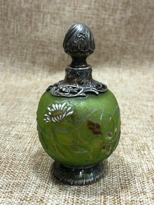 Emile Gallé - Bouteille de parfum - Verre, Antiquités & Art, Antiquités | Meubles | Chaises & Canapés