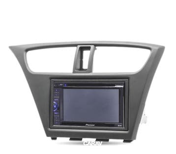 Facade Autoradio 2 Din Noir Pour Honda Civic Hatchback 2012+, Verzenden