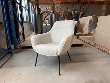 Veiling - Fauteuil Sassy - Boucle - Stof - wit - Ivory - cre, Nieuw