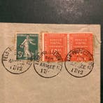 Empire allemand 1914 - Chambre de commerce de Valenciennes,, Postzegels en Munten, Gestempeld