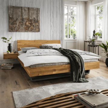 Forestales Astoria Kernbeuken Houten Zweefbed - 200 x 200, Nieuw