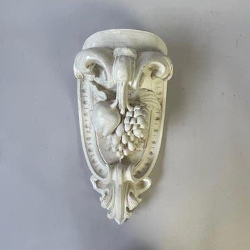 Wandtafel - Large Vintage plaster wall console - Fruit decor