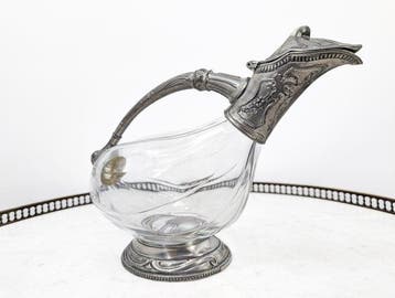 Karaf - Carafe en forme de canard en cristal Les étains du