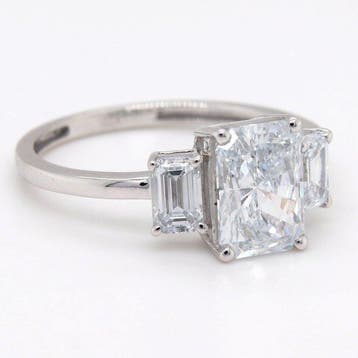 Zonder minimumprijs - Ring - 14 karaat Witgoud - 2.40ct. tw.