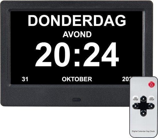 2dekans | Brixy Dementieklok - 24 Alarmfuncties - Incl., Huis en Inrichting, Woonaccessoires | Klokken, Ophalen of Verzenden