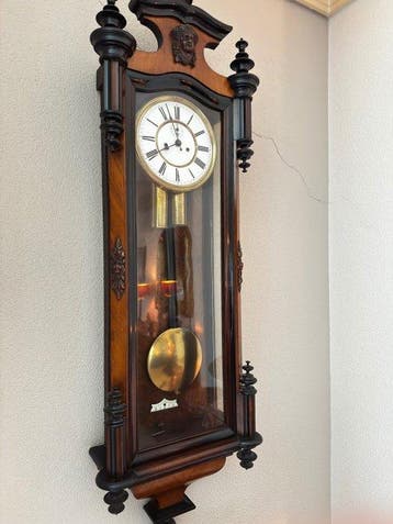 Regulateur wandklok - Antiek Hout - 1880-1920 - Weense