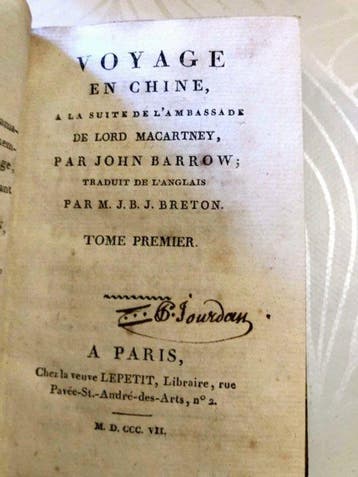 John Barrow - Voyage en Chine, à la suite de lambassade de