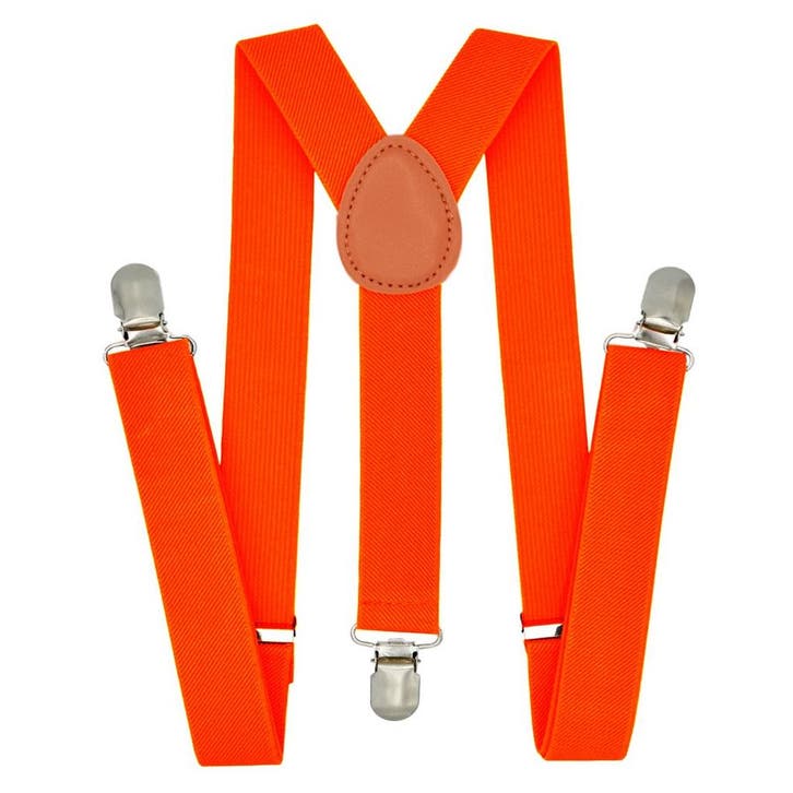 Fako Fashion - Kinder Bretels - Effen - 65cm - Fluo Oranje, Kinderen en Baby's, Kinderkleding | Overige, Verzenden