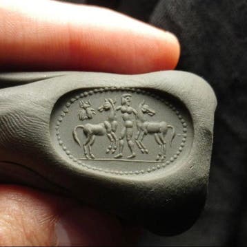 Replica van oud-Etruskische hardsteen Intaglio (Zonder