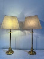 Tafellamp (2) - XL Lamp - Messing, Textiel - Set, Nieuw