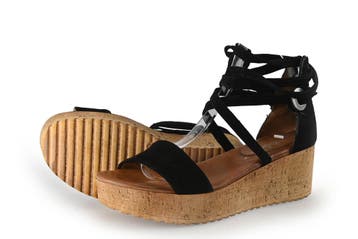 Omoda Sandalen in maat 38 Zwart, Verzenden, Zwart, Omoda, Sandalen of Muiltjes