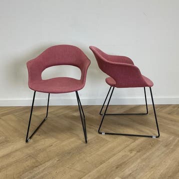 SCAB Design Lady B  stoel (set van 2) roze - zwart