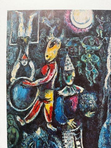 Marc Chagall (1887-1985) - Les amoureux du Cirque, Antiek en Kunst