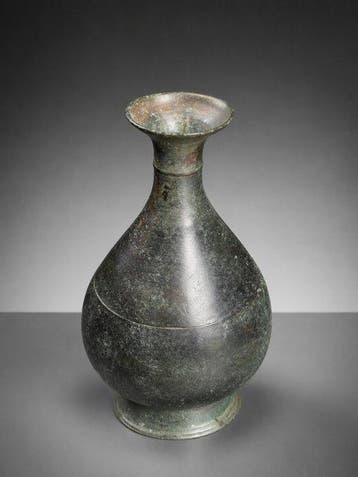 Oud-Khmer Brons Vaas - 22 cm - rituele vaas