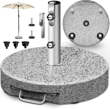 Parasolvoet - Verrijdbaar - Met wieltjes - Graniet - 27 kg -, Verzenden, Nieuw