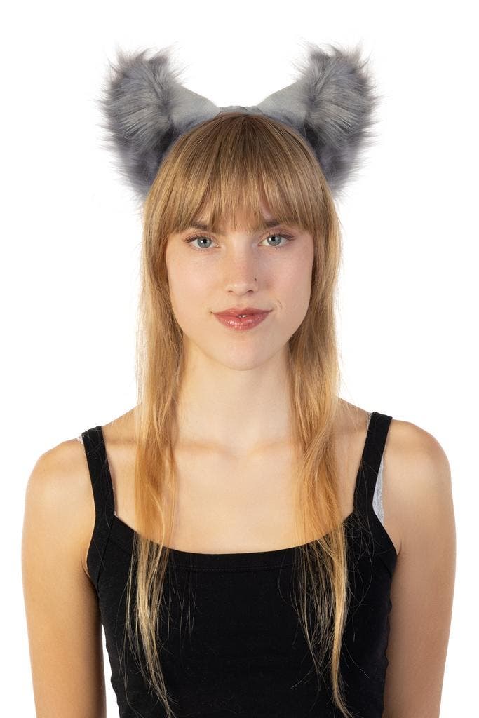Haarband Grote Furry Oortjes Grijs Beer Vos Diadeem Dons Die, Kleding | Dames, Carnavalskleding en Feestkleding, Nieuw, Ophalen of Verzenden
