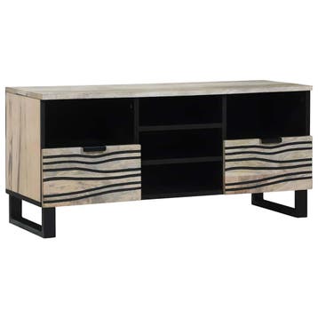 vidaXL TV Eenheden 100 x 33 x 46 cm Wit Bewerkt hout, Verzenden, Nieuw