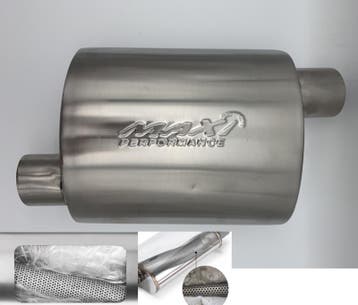 MAX Ultra Straight Flo Performance rvs uitlaat demper 2,5, Ophalen of Verzenden