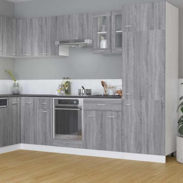 vidaXL Vitrinekast hangend Lyon 60x31x60 cm bewerkt hout, Huis en Inrichting, Verzenden, Nieuw