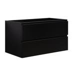 Wastafelkast Angela 90 x 48 cm Mat Zwart Wastafelmeubel, Verzenden