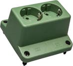 ABB 3640 Dubbele Schuko Socket Afdekking Groen Gerecycled -, Verzenden, Nieuw
