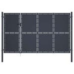 vidaXL Tuinpoort staal 350x175 cm antraciet, Verzenden, Nieuw