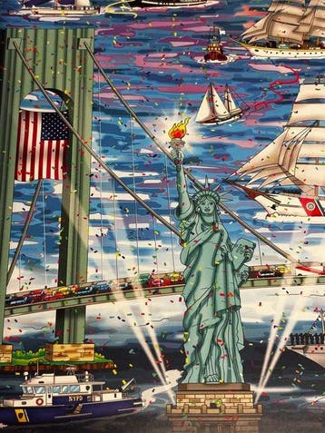 Charles Fazzino (1955) - SAIL 4TH (Official Commemorative
