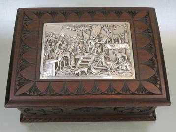 1927 Zaanse zilversmeden kist met deksel - Doos met oud