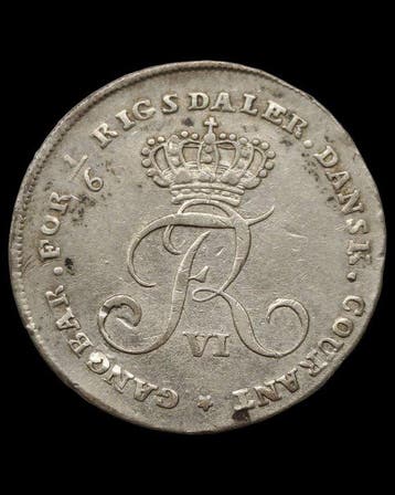 Denemarken. Frederick VI. 1/6 Rigsdaler 1808 (Zonder, Timbres & Monnaies
