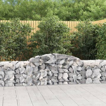 vidaXL Schanskorven 17 st gewelfd 300x50x60/80 cm, Tuin en Terras, Verzenden, Nieuw