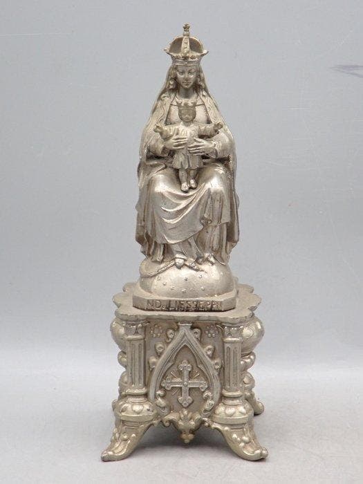 Figuur - Notre Dame de Liesse - Metaal, Antiquités & Art, Antiquités | Livres & Manuscrits