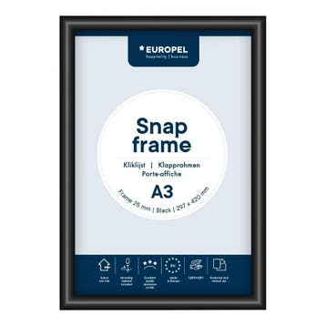 Kliklijst | Aluminium | Zwart | A3-Formaat | Rand 25mm |, Verzenden