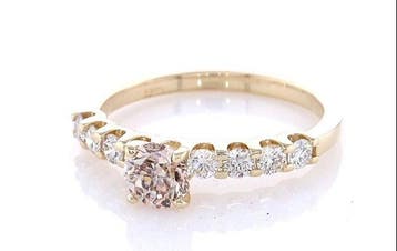Zonder minimumprijs - Ring - 14 karaat Geel goud - 0.87ct., Nieuw