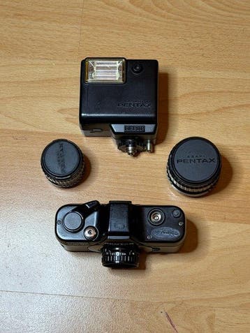 Pentax auto 110 + 2,8/18 mm + 2,8/24 mm + 2,8/50mm + flash |, Nieuw