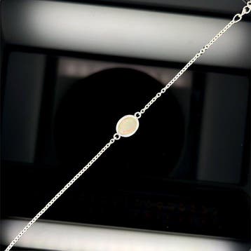 Zilver - Armband - Natuurlijke opaal.