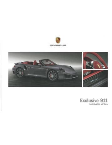 2015 PORSCHE 911 EXCLUSIVE HARDCOVER BROCHURE DUITS, Nieuw