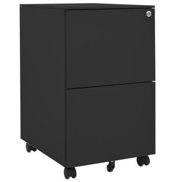 vidaXL Ladeblok verrijdbaar 39x45x67 cm staal, Verzenden