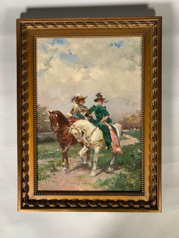 Ludovico Marchetti (1853-1909), Attributed to - Couple, Antiek en Kunst