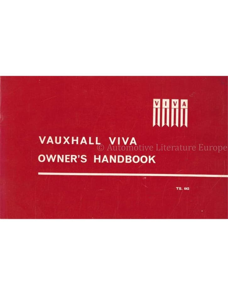 1963 VAUXHALL VIVA INSTRUCTIEBOEKJE ENGELS, Auto diversen, Handleidingen en Instructieboekjes