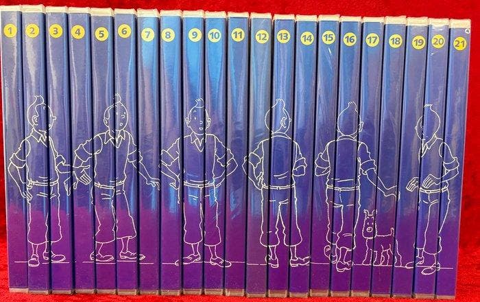 Kuifje 1-21 - Kuifje en DVD, met bijbehorende boekjes in een, Livres, BD | Comics