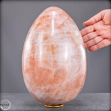 Œuf de quartz de feu brésilien – Énergie flamboyante dans