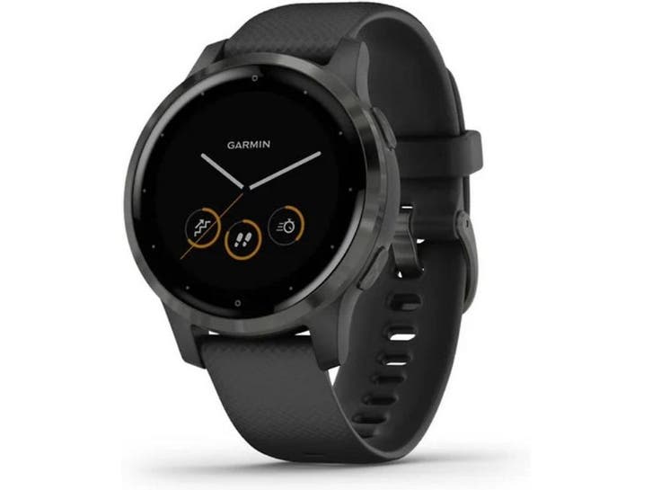 Garmin Vivoactive 4s 40 mm zwart met een zwarte siliconen, Handtassen en Accessoires, Smartwatches, Nieuw, Verzenden