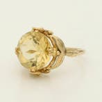 Bague - 14 carats Or jaune - 5.93ct. tw. Citrine, Nieuw