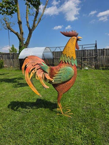 Beeld, XXL Rooster - 124 cm - Metaal - 2026