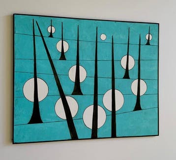 Paulus Noomen - Mystique garden (71x51 cm), Antiek en Kunst