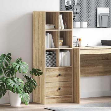 vidaXL Highboard met lade Sonoma Eik 45,5 x 34 x 127 cm, Verzenden, Nieuw