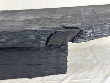 Bijzettafel - Salontafel - Shou Sugi Ban - Gemaakt in Italië