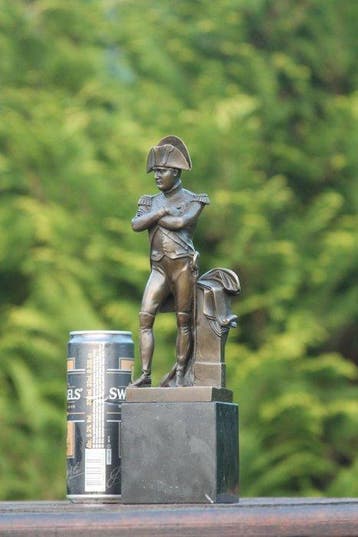 Figurine - napoleon - bronze marbre, Antiquités & Art