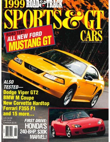 1999 ROAD AND TRACK, SPORTS & GT CARS MAGAZINE ENGELS